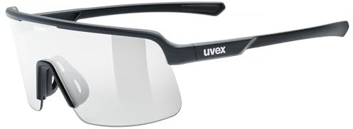 uvex dyrt - Sportbrille für Damen und Herren - großes Sichtfeld - 100% UVA-, B, C Schutz - black matt/transparent - one size
