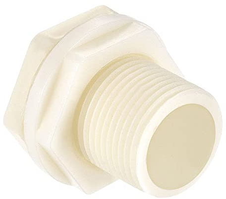 QUARKZMAN Paratia Raccordo - Serbatoio Acqua Connettore ABS Plastica Filettato Raccordo Adattatore con Guarnizione Applicare Esterno/Giardino/Piscine(G3/4 Maschio Bianco)