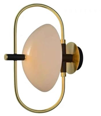 IUokLU Modern Minimalist Glass Wall Sconce G9 Light Source Iron Wall Lamp for Living Room Hallway Bedroom and Study Decoration 11.02in Backdrop Bedside Lighting,
