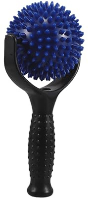 LOORGVEL Bâton de Massage Musculaire Grand Format à Picots Outil D’Automassage Portable pour Jambes et Mollets Accessoire de Yoga et Pilates Rouleau de Relaxation Noir et Bleu