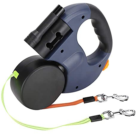 YOUTHINK Einziehbare Doppelleine für Zwei Hunde - Keine Verwicklung, Reflektierend, Bis 40kg