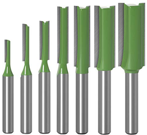 WSOOX 7 Stück 6mm Schaft Gerade Fräser Set, Nutfräser Holzfräser Fräser