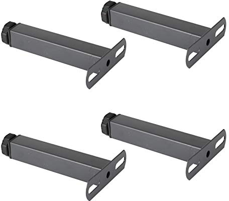 T-Shaped Row Skeleton Bed Legs,Adjustable Height Reinforced Furniture Legs,Thickened Cold-Rolled Iron Load-Bearing Bed Beam Support Legs,10-30cm,with Screws,4pcs (20cm/7.9in)