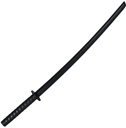 Playwell Martial Arts Adults Black Polypropylene Plastic Odachi Long Training Bokken - 45.7