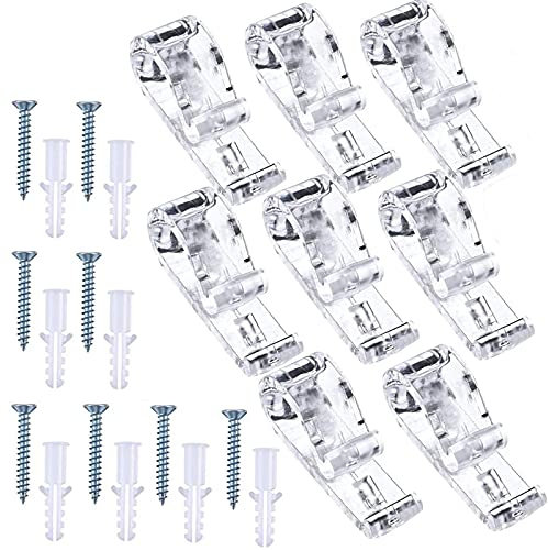 8 Sets Child Safety P-Clips | Blind Cord Safety Device for Roller Blinds & Roman Blinds | Clear Blind Clips for Vertical Blinds | Includes Screws for Secure Installation