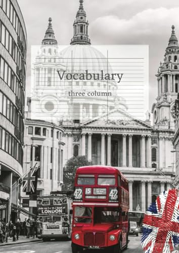 Vocabulary, three column: Vokabelheft A4, drei Spalten, glossy cover, English Style (Vokabelheft DIN A4, drei Spalten, glossy cover, English Style)