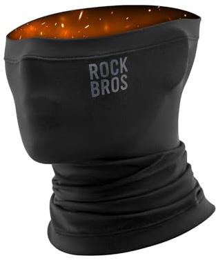 ROCKBROS Halv balaklava halsvärmare vinter hals tub halsduk hals för män kvinnor vindtät halsdamask varm ansiktsskydd skidmask för motorcykel, cykel, löpning, cykling, svart