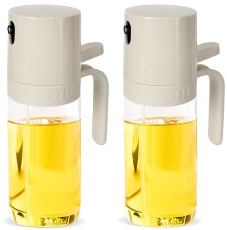 DEARBAG 2 pulverizadores de aceite para aceite de cocina, 250 ml, botella pulverizadora de aceite de oliva, pulverizador de aceite de oliva, vinagre, dispensador de aceite, dispensador de aceite