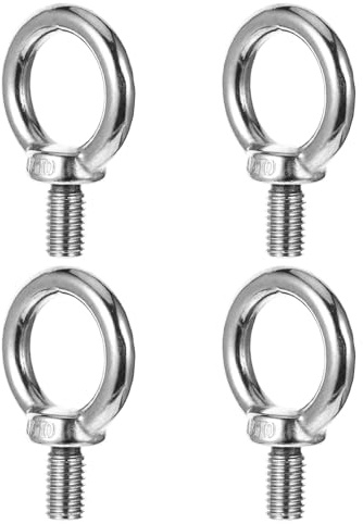 DIYEAH Set 4 Viti ad Occhiello in Acciaio Inossidabile 304 M10 Bulloni ad Anello Robusti per Sollevamento e Trasporto Accessori Resistenti per Applicazioni Industriali e Fai-da-Te