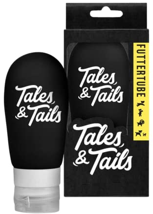 Tales & Tails Futtertube für Hunde zum Befüllen - Mmh Schleck Schleck | 1er Pack | Hundetraining mit Tubenquetscher | Beruhigung beim Tierarzt | Wiederverwendbar