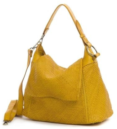 BZNA Bag Tarja gelb Italy Designer Messenger Damen Handtasche Schultertasche Tasche Leder Shopper Neu