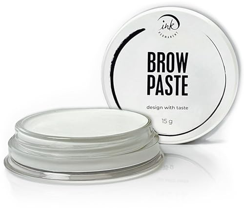 Ink Permanent Pâte à Sourcils Blanche de (15 g) pour Microblading, Accessoires PMU, Design des Sourcils, Dessin ou Esquisse la Forme