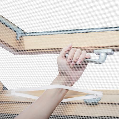 Flintronic Moustiquaire Transparente Universelle avec Fermeture Éclair, 130 * 150 cm Moustiquaire Ajustable avec Bande Adhésive pour Couvrir les Fenêtres