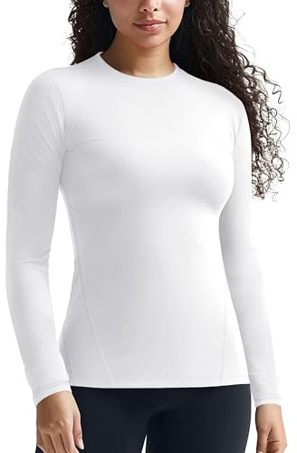 Zengjo Thermal Long Sleeve Undershirt Women(White,XL)