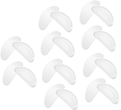 Healvian 10paia Cuscinetti Nasali in Silicone per Occhiali Anti-slittamento Adesivo Autoadesivo Adatti per Occhiali da Vista Sole Bianco Trasparente
