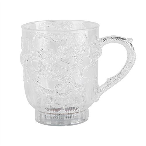 Nikou Juego de 4 tazas de melamina innovadoras, tazas de bebida de porcelana de imitación con luz LED intermitente, tazas de bebidas con sensor de agua para escuela, restaurante, fiesta, regalos