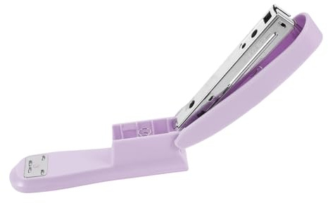 MOTHNUR Portable Metal Stapler Lavender Purple Compact Office Desktop Stapler Lightweight Stapling Tool for Classroom and Home Supplies