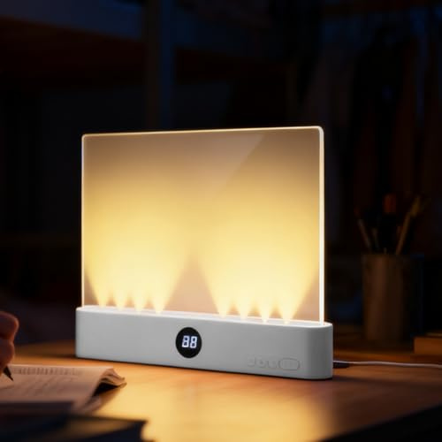 Lampada Da Libro A LED Intelligente | Leggero Da Lettura A LED A Pagina Pieno | Lampada Da Lettura Trasparente Ricaricabile | 3 Colori Regolabili E Modalità Timer Intelligente,regalo Adatto A Lettori