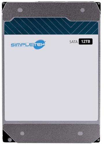 SIMPLETEK - Intern hårddisk 6 TB 3,5 - SATA III 5 400 rpm – 256 MB | Idealisk hårddisk för NAS, Server och datalagring