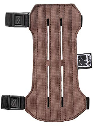 Bear Archery Adjustable Cordura Arm Guard with Vented Design, Brown, One Size