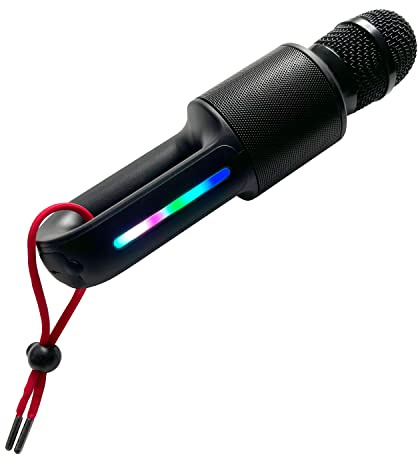 Move Mic by Singing Machine – Bluetooth Karaoke Microphone & Speaker with LED Lights, 22 Voice FX & Rechargeable Battery – Portable Mic for Dorm Parties, Family Fun, Kids, and Teens
