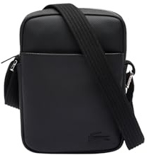 Lacoste Men's Classic Pique Effect Satchel Bag, Black, One Size