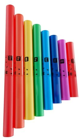 CHOYUE 8 Tubos de Sonido Musical, Juego Colorido, 8 Tonos, Tubo de Sonido, Instrumento de percusión, Regalo de cumpleaños, Kit de Tubo de Sonido Musical para actuación colectiva, hogar, Aula