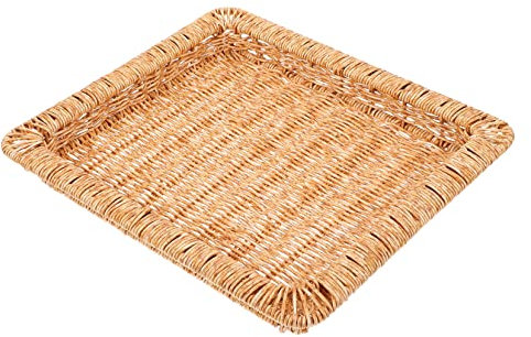 OKUMEYR Handgewebter Obstkorb Aus Kunststoff Für Die Küche Brotkörbe Lebensmittelhalter Dekorativer Desktop-organizer Mehrzweck