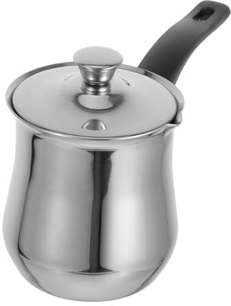 GALPADA Cafetera Turca Inoxidable Espumador De Leche Para Inducción Hervidor De Salsa