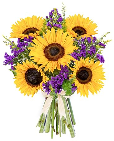 Sunflower Splendour – Fresh Flowers – Handcrafted Floral Gift for Birthdays, Anniversaries, or Heartfelt Thank You Occasions (Medium)