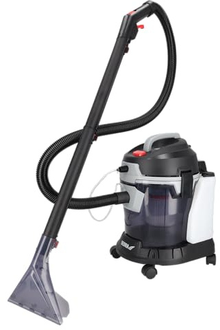 Dedra 2-in-1 Waschsauger für Nass- und Trockensaugen, 1400 W Leistung, Sprühfunktion für Reinigungsmittel, Luftgebläse-Funktion, Transparenter Haupttank, Kabelhalterung