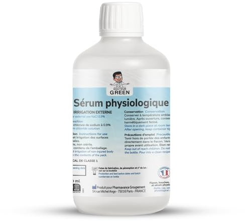 NaCl 0,9–500 ml – DR. GREEN – isotonisk fysiologisk saltlösning näsfri baby näsa sårrengöring salin lösning för näsögonen