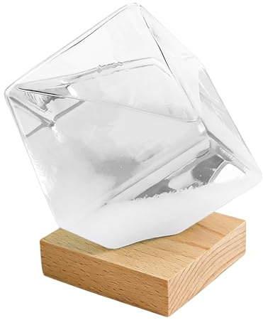 Predictor Meteorológico de de Tormenta, Pronosticador en Forma de Cubo, Predictor Meteorológico Decorativo con Base, para Decoración y Exhibición en Escritorio, Interior, Dormitorio y