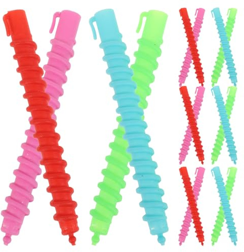 FENICAL 60 Pezzi Bigodini a Spirale per Permanente Medi e Piccoli, Barre a Spirale Cavo Leggeri per Chioma Corti e Lunghi, Strumenti per Styling e Permanente a Freddo per Colore Casuale