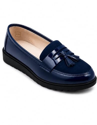 Mocassins Vernis Femme Semelle compensée Confort intérieur Cuir & Pampille