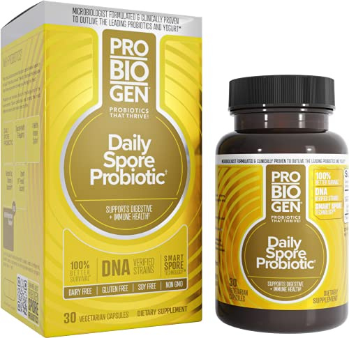 Probiogen - Daily Digestive Balance with Smart Spore Technology Probiotics - 30 Capsules (1 Month Supply)