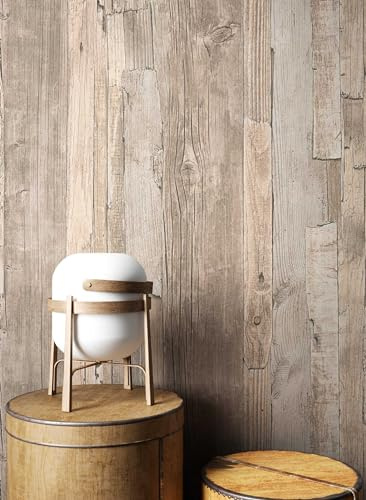 NEWROOM Papier peint bois marron toison erdtöne nature bois