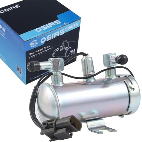 OSIAS 24V Universal Electric Fuel Pump for Petrol, Diesel & Water – 90-110 L/H Flow Rate, 0.035-0.045MPa (5-6.5 PSI) Pressure, Suitable for Cars, Tractors, Boats, Generators & Classic Vehicles