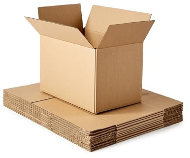 Amazon Basics Cardboard Moving Boxes for Packing and Shipping, Small Size, 16 x 10 x 10, Brown, 15-Pack