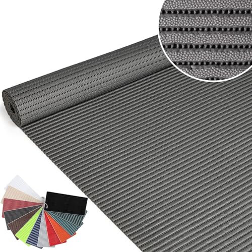 ANRO Badematte Weichschaummatte Badvorleger Badläufer rutschfest Weichschaum Duschvorleger Grau 65x200cm
