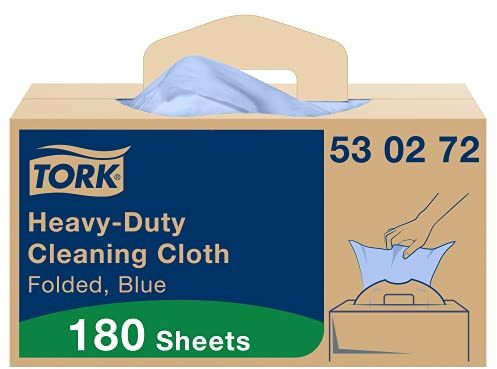 Tork Heavy-Duty Cleaning Cloth Blue W7, One-at-a-Time Dispensing, 1 x 180 Cloths, 530272