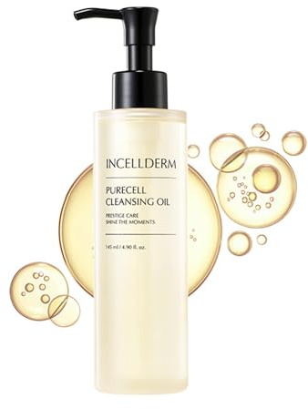 Riman Incellderm Purecell Cleansing Oil | 4.9 fl oz | Gentle Makeup Remover and Hydrating Cleanser | Suitable for Various Skin Types | Lightweight, Plant-Based Formula
