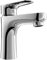 EMKE Waschtischarmatur Chrom, Badarmatur Wasserhahn Bad mit Auslaufhöhe 90 mm, Mischbatterie wassersparend mit 500 mm 3/8 Zoll Kalt und Warm Wasserzulaufrohr