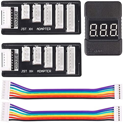 DKARDU Charger JST-XH-2-6S Lipo Battery Balance Board Expansion Board Adapter, 6S LiPo Battery Charge with RC 1-8S Battery Tester
