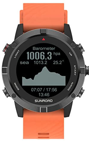 LAURAG Reloj Deportivo Digital con GPS Fitn Traer, Reloj de Pulsera con Monitor de Frecuencia Cardíaca, Resistente al Agua 100 m, para Deporte, Correr, Natación, Ciclismo, Escalada