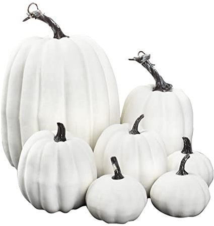 Xistuoz 8 pezzi zucca autunnale decorazione per esterni, zucche ornamentali autunnali decorazioni per Halloween, giorno del Ringraziamento
