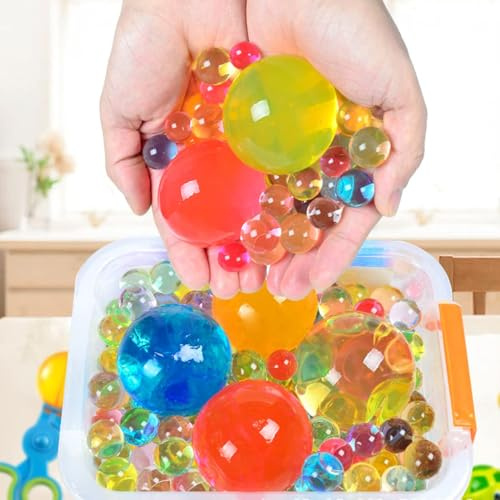 Perlas de agua de 50 g para rellenar jarrones, perlas flotantes, fabricación de velas flotantes, relleno de jarrones y decoración, 10-12 mm
