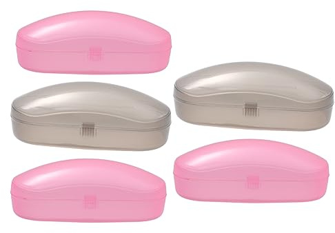 COLLBATH 5Pezzi Custodia Occhiali Portatile Astuccio Protettivo per Occhiali Sole e Ottici Design e Innovativo Protezione e Urti Adatta i Telai