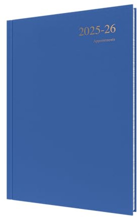 Collins 'Essentials' 12 Month Mid/Academic Year Planner, July 2025-July 2026 - ESSA41M.60-2526 - Day-to-Page Appointments Diary, A4 Hard Cover, Blue