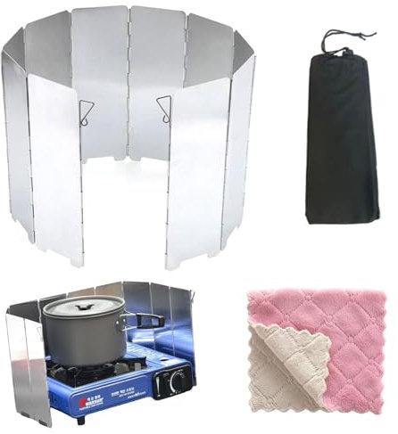 Paravientos Cocina Camping Gas, Accesorios Camping Gas Portátil, Cortavientos Plegable Hornillo, Cocina Camping Plegable, Accesorios Hornillo Camping